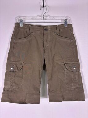 Kuhl Cargo Shorts Womens Brown Hiking Utility Outdoor Stretch Mid Rise Size 6
